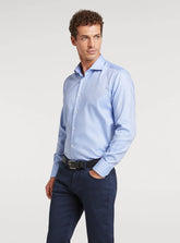 Camicia in cotone a spina di pesce
