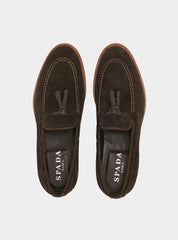 Mocassino con nappine in camoscio