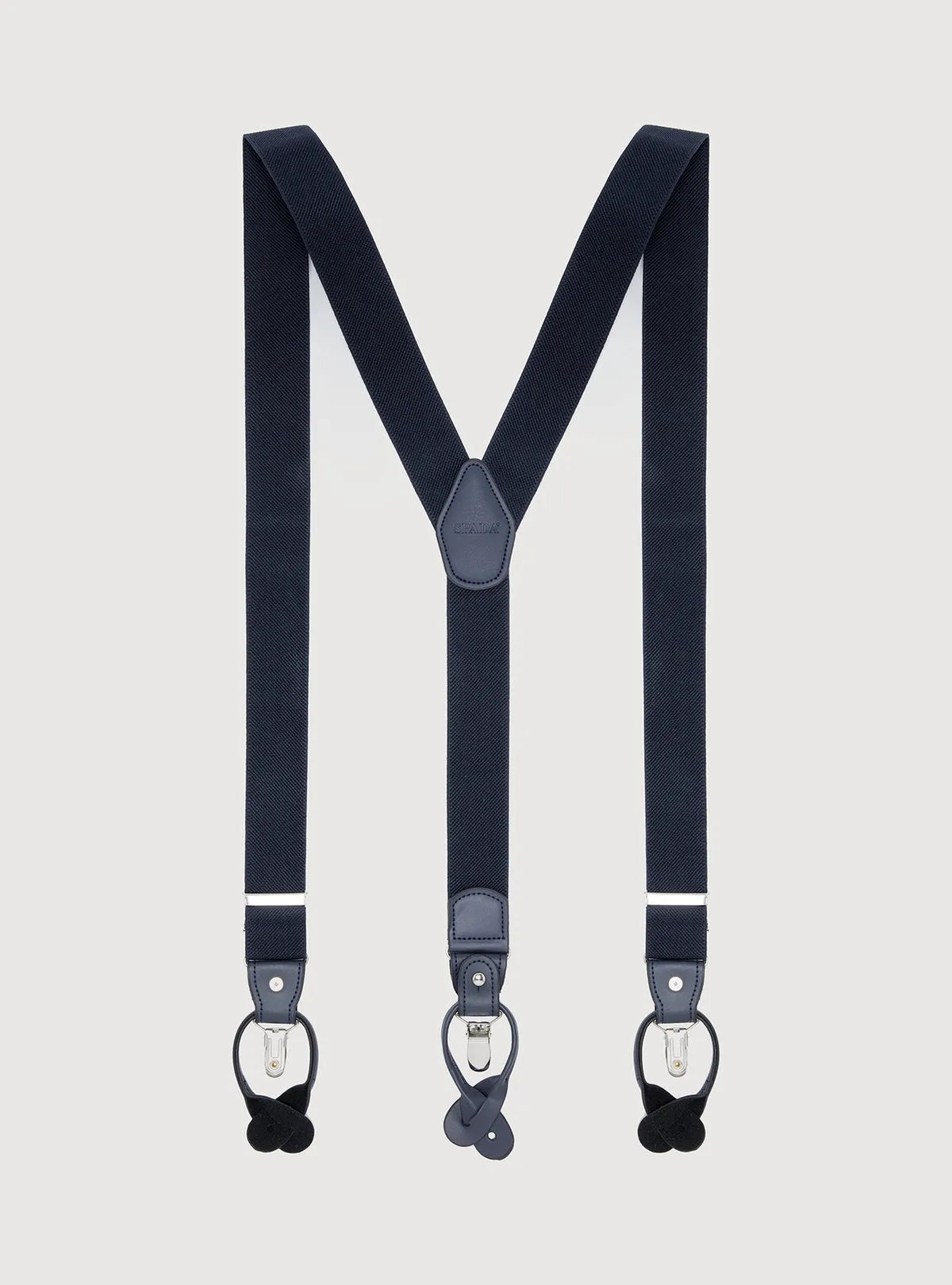 Solid Blue Suspenders