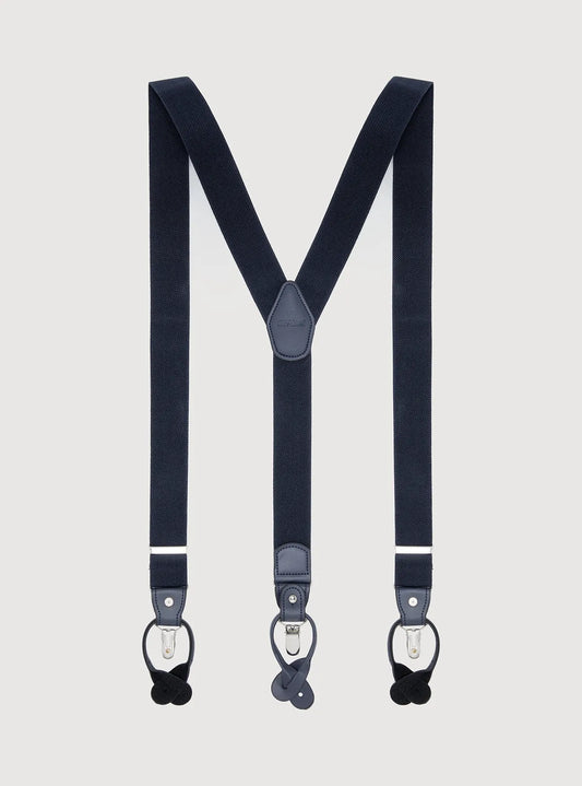 Solid Blue Suspenders