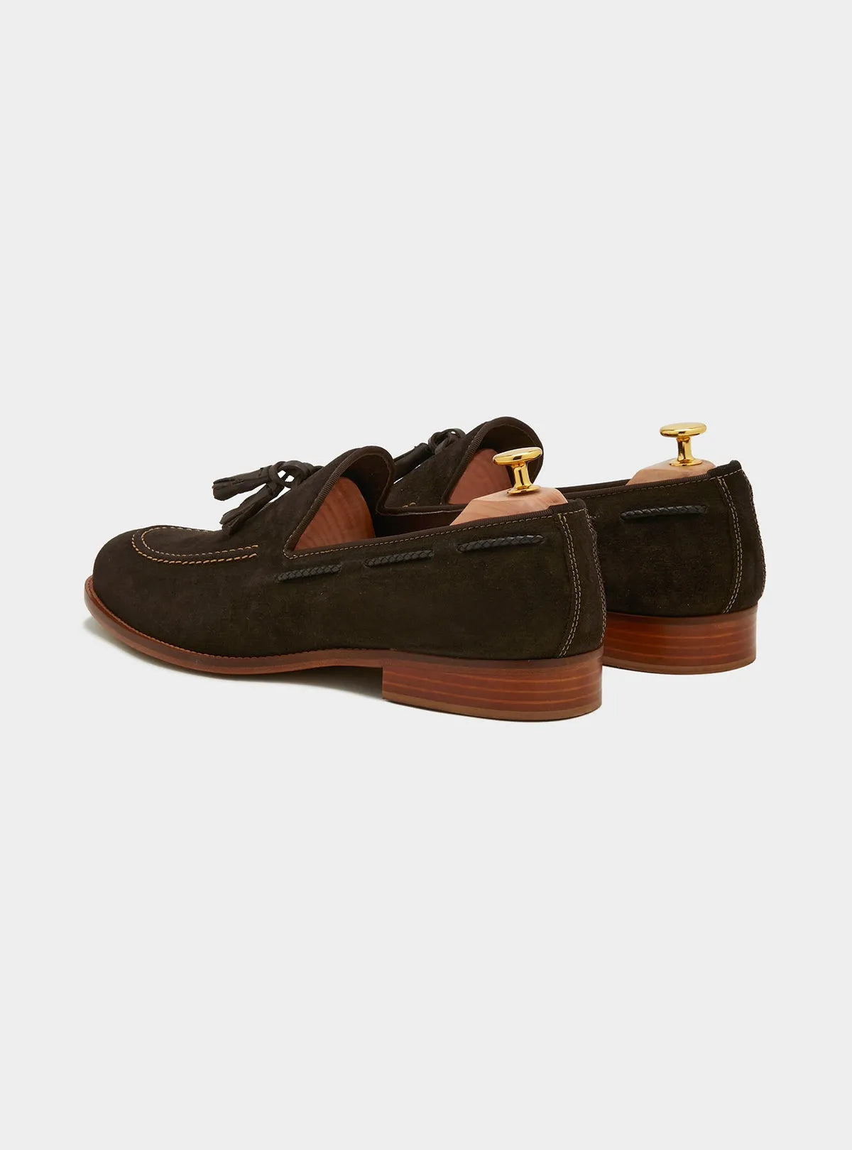 Mocassino con nappine in camoscio