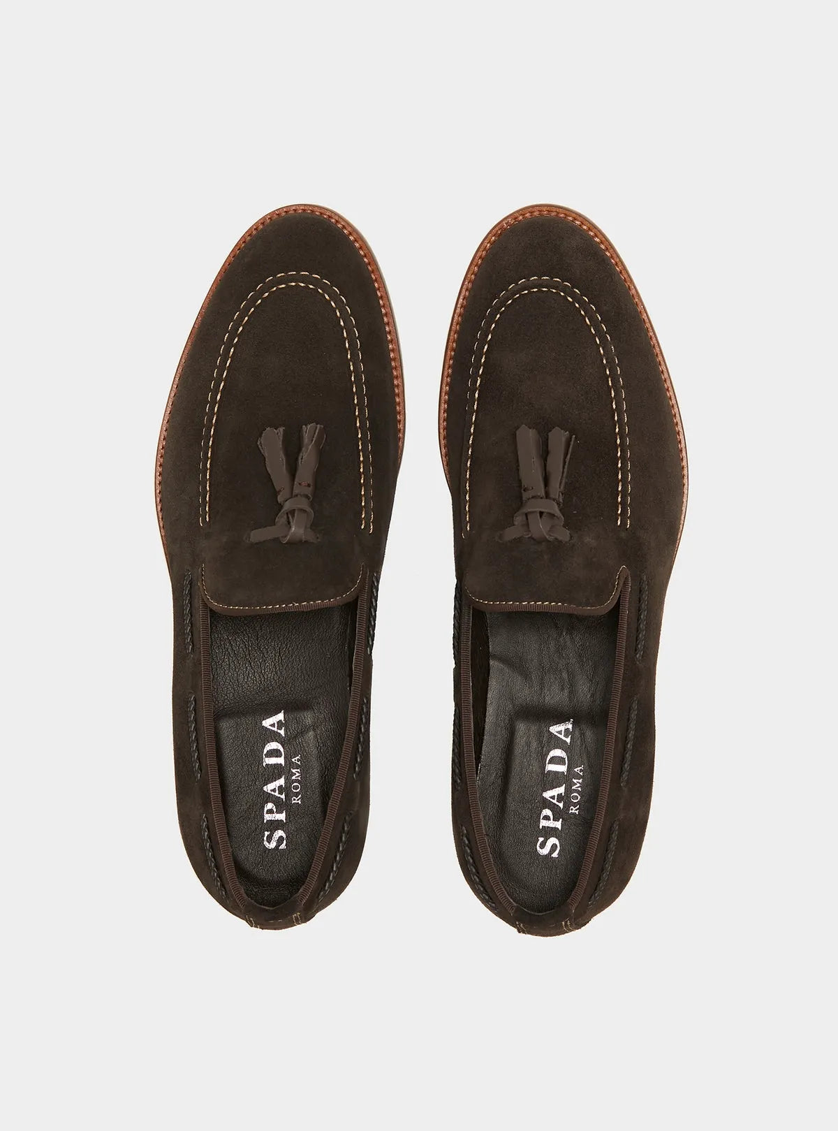 Mocassino con nappine in camoscio