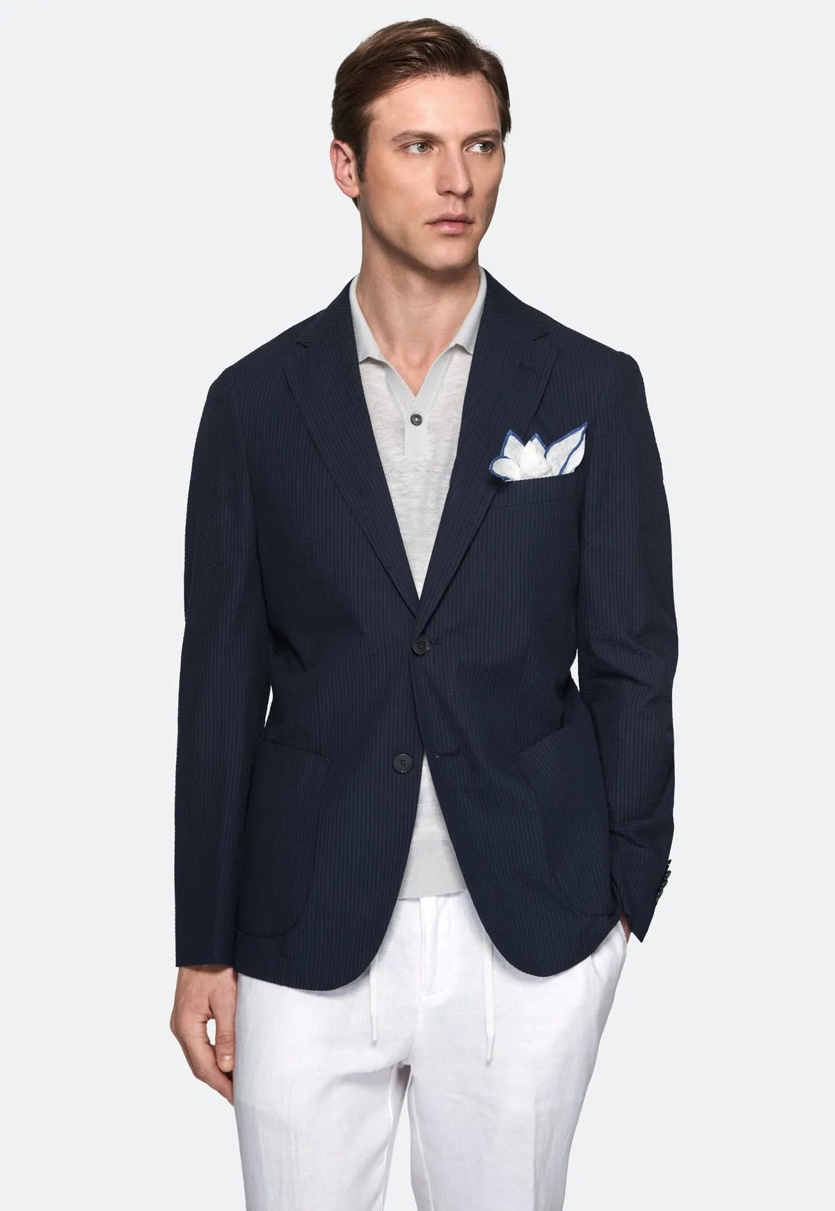 Striped Cotton Blend Jacket